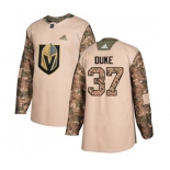 Adidas Vegas Golden Knights #37 Reid Duke Authentic Camo Veterans Day Practice NHL Jersey