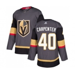 Adidas Vegas Golden Knights #40 Ryan Carpenter Authentic Gray Home NHL Jersey