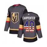 Adidas Vegas Golden Knights #40 Ryan Carpenter Authentic Gray USA Flag Fashion NHL Jersey