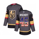 Adidas Vegas Golden Knights #45 Jake Bischoff Authentic Gray USA Flag Fashion NHL Jersey