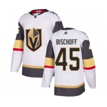 Adidas Vegas Golden Knights #45 Jake Bischoff Authentic White Away NHL Jersey