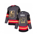 Adidas Vegas Golden Knights #47 Luca Sbisa Authentic Black Drift Fashion NHL Jersey