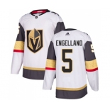 Adidas Vegas Golden Knights #5 Deryk Engelland Authentic White Away NHL Jersey