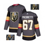 Adidas Vegas Golden Knights #67 Max Pacioretty Authentic Gray Fashion Gold NHL Jersey