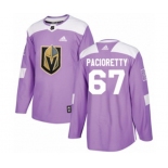 Adidas Vegas Golden Knights #67 Max Pacioretty Authentic Purple Fights Cancer Practice NHL Jersey