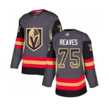 Adidas Vegas Golden Knights #75 Ryan Reaves Authentic Black Drift Fashion NHL Jersey