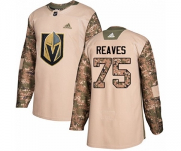 Adidas Vegas Golden Knights #75 Ryan Reaves Authentic Camo Veterans Day Practice NHL Jersey