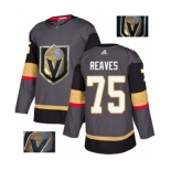 Adidas Vegas Golden Knights #75 Ryan Reaves Authentic Gray Fashion Gold NHL Jersey