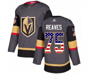 Adidas Vegas Golden Knights #75 Ryan Reaves Authentic Gray USA Flag Fashion NHL Jersey