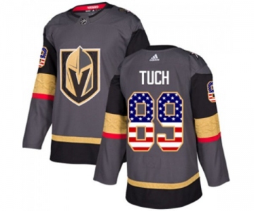 Adidas Vegas Golden Knights #89 Alex Tuch Authentic Gray USA Flag Fashion NHL Jersey