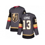 Men Adidas Vegas Golden Knights #13 Brendan Leipsic Authentic Gray Home NHL Jersey