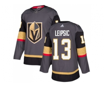 Men Adidas Vegas Golden Knights #13 Brendan Leipsic Grey Home Authentic Stitched NHL Jersey