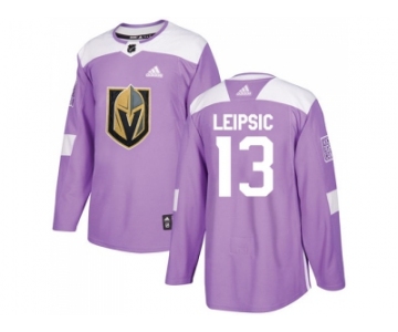 Men Adidas Vegas Golden Knights #13 Brendan Leipsic Purple Authentic Fights Cancer Stitched NHL Jersey