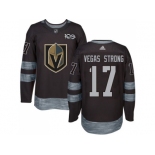 Men Adidas Vegas Golden Knights #17 Vegas Strong Black 1917-2017 100th Anniversary Stitched NHL Jersey