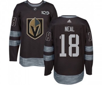 Men Adidas Vegas Golden Knights #18 James Neal Authentic Black 1917-2017 100th Anniversary NHL Jersey