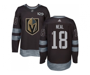 Men Adidas Vegas Golden Knights #18 James Neal Black 1917-2017 100th Anniversary Stitched NHL Jersey