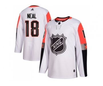 Men Adidas Vegas Golden Knights #18 James Neal White 2018 All-Star Pacific Division Authentic Stitched NHL Jersey