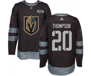 Men Adidas Vegas Golden Knights #20 Paul Thompson Authentic Black 1917-2017 100th Anniversary NHL Jersey
