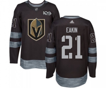 Men Adidas Vegas Golden Knights #21 Cody Eakin Authentic Black 1917-2017 100th Anniversary NHL Jersey