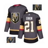 Men Adidas Vegas Golden Knights #21 Cody Eakin Authentic Gray Fashion Gold NHL Jersey