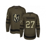 Men Adidas Vegas Golden Knights #27 Shea Theodore Authentic Green Salute to Service NHL Jersey