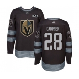 Men Adidas Vegas Golden Knights #28 William Carrier Authentic Black 1917-2017 100th Anniversary NHL Jersey