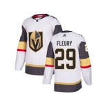 Men Adidas Vegas Golden Knights #29 Marc-Andre Fleury White Road Authentic Stitched NHL Jersey