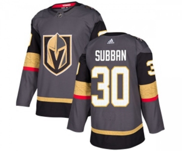 Men Adidas Vegas Golden Knights #30 Malcolm Subban Authentic Gray Home NHL Jersey