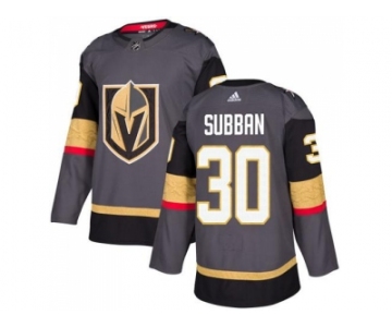 Men Adidas Vegas Golden Knights #30 Malcolm Subban Grey Home Authentic Stitched NHL Jersey