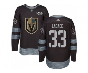 Men Adidas Vegas Golden Knights #33 Maxime Lagace Black 1917-2017 100th Anniversary Stitched NHL Jersey