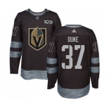 Men Adidas Vegas Golden Knights #37 Reid Duke Authentic Black 1917-2017 100th Anniversary NHL Jersey