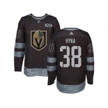 Men Adidas Vegas Golden Knights #38 Tomas Hyka Black 1917-2017 100th Anniversary Stitched NHL Jersey