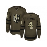 Men Adidas Vegas Golden Knights #4 Clayton Stoner Authentic Green Salute to Service NHL Jersey