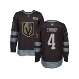 Men Adidas Vegas Golden Knights #4 Clayton Stoner Black 1917-2017 100th Anniversary Stitched NHL Jersey