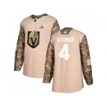 Men Adidas Vegas Golden Knights #4 Clayton Stoner Camo Authentic 2017 Veterans Day Stitched NHL Jersey