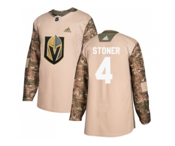 Men Adidas Vegas Golden Knights #4 Clayton Stoner Camo Authentic 2017 Veterans Day Stitched NHL Jersey