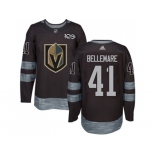 Men Adidas Vegas Golden Knights #41 Pierre-Edouard Bellemare Authentic Black 1917-2017 100th Anniversary NHL Jersey