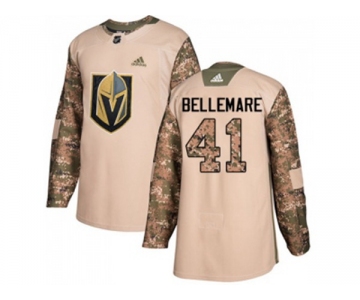 Men Adidas Vegas Golden Knights #41 Pierre-Edouard Bellemare Authentic Camo Veterans Day Practice NHL Jersey