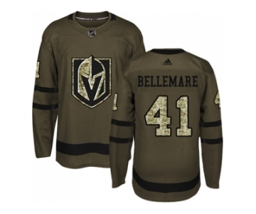 Men Adidas Vegas Golden Knights #41 Pierre-Edouard Bellemare Authentic Green Salute To Service NHL Jersey