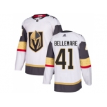 Men Adidas Vegas Golden Knights #41 Pierre-Edouard Bellemare Authentic White Away NHL Jersey