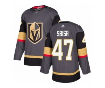 Men Adidas Vegas Golden Knights #47 Luca Sbisa Authentic Gray Home NHL Jersey