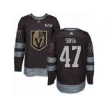 Men Adidas Vegas Golden Knights #47 Luca Sbisa Black 1917-2017 100th Anniversary Stitched NHL Jersey