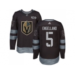 Men Adidas Vegas Golden Knights #5 Deryk Engelland Black 1917-2017 100th Anniversary Stitched NHL Jersey