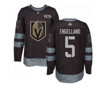 Men Adidas Vegas Golden Knights #5 Deryk Engelland Black 1917-2017 100th Anniversary Stitched NHL Jersey