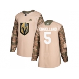 Men Adidas Vegas Golden Knights #5 Deryk Engelland Camo Authentic 2017 Veterans Day Stitched NHL Jersey