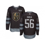 Men Adidas Vegas Golden Knights #56 Erik Haula Black 1917-2017 100th Anniversary Stitched NHL Jersey