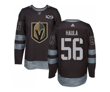 Men Adidas Vegas Golden Knights #56 Erik Haula Black 1917-2017 100th Anniversary Stitched NHL Jersey