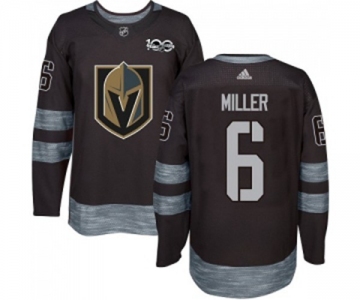 Men Adidas Vegas Golden Knights #6 Colin Miller Authentic Black 1917-2017 100th Anniversary NHL Jersey