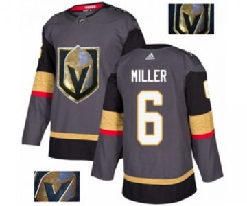 Men Adidas Vegas Golden Knights #6 Colin Miller Authentic Gray Fashion Gold NHL Jersey