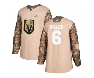 Men Adidas Vegas Golden Knights #6 Colin Miller Camo Authentic 2017 Veterans Day Stitched NHL Jersey